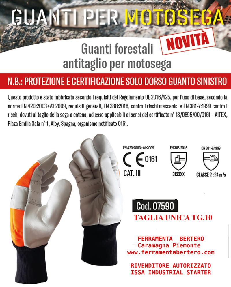 guanti antitaglio forestale motosega 07590 